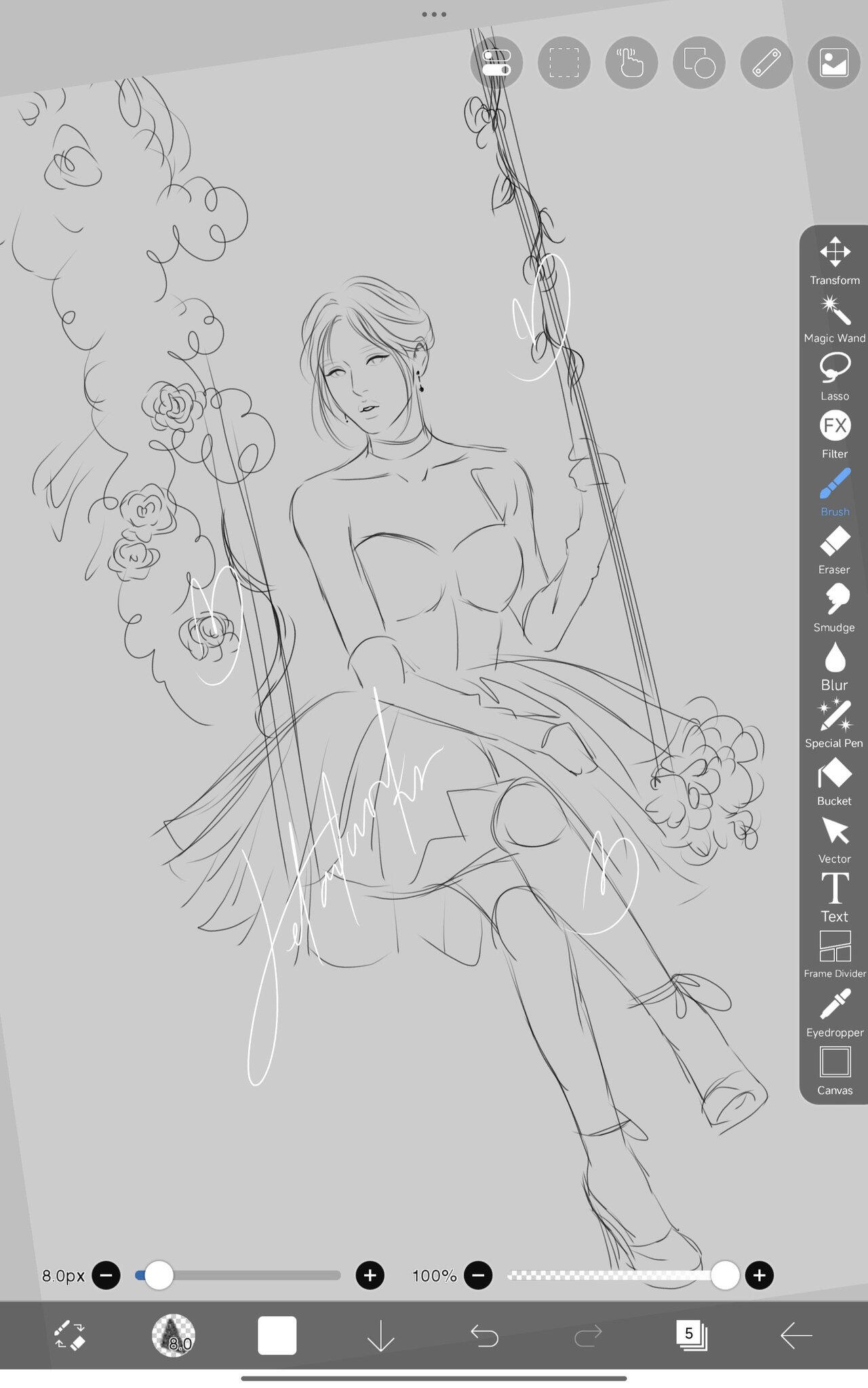 WIP: Rei in Flower Swing